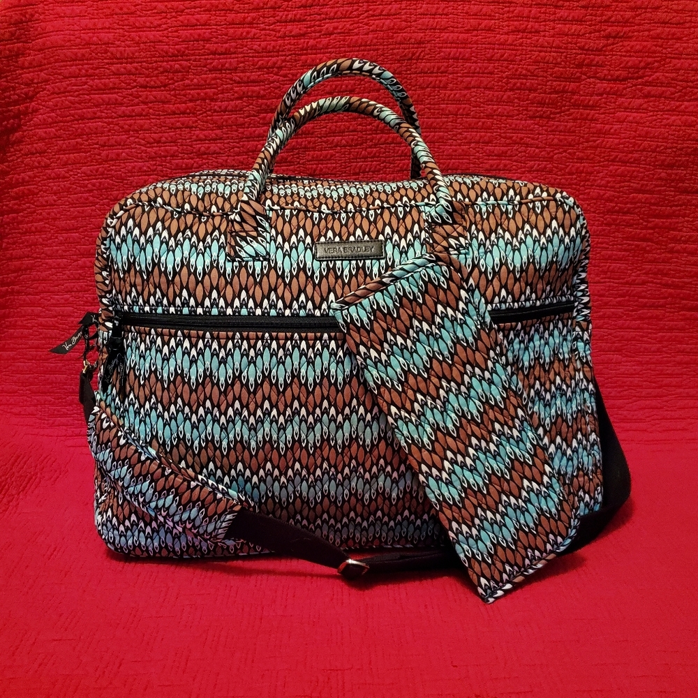 Vera Bradley "Sierra Stream" Grand Traveler Bag & Curling/Flat Iron Cover